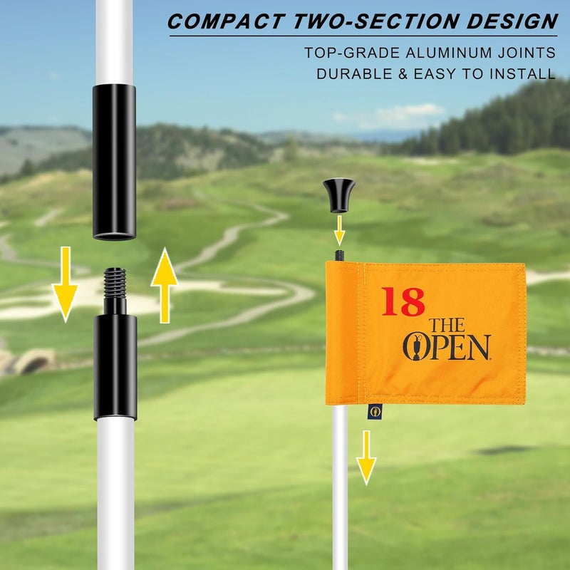 COGOLFING Golf Flagpole - Detachable Design - Ball Retrieval Base - Perfect for Backyard Practice Putting Green, Country Club, Driving Range - 3FT | 6FT in Height Optional - Image 2